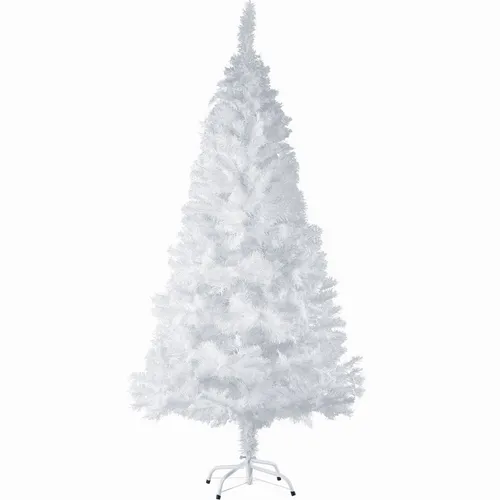 Künstlicher Weihnachtsbaum Tannenbaum 180 cm - Elegante weiße Deko - Weihnachtsbaum 180 cm hoch, aus PVC, ideal für festliche Dekorationen. Perfekt für eine stilvolle Weihnachtsatmosphäre!