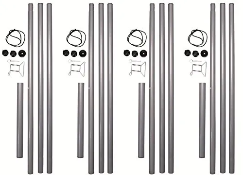 SportFit Sonnensegelmast Set (4-St), ideal für Sonnensegel-Befestigung - Das praktische Mast-Set ermöglicht eine flexible Montage von Sonnensegeln an nahezu jedem Ort. Mit robusten Stahlrohren und einfacher Handhabung ist es perfekt für den Einsatz im Garten oder auf der Terrasse.