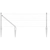 vidaXL Zaun mit Pfosten Silber 0,6 x 25 m Stahl - Gartenzaun aus hochwertigem Stahl, pulverbeschichtet und wetterbeständig. Ideal für die Abgrenzung von Gärten und Terrassen, sorgt für Sicherheit und schützt vor Witterungseinflüssen.