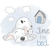 Komar Wandbild 101 Dalmatian Bedtime 30 x 40 cm von Komar