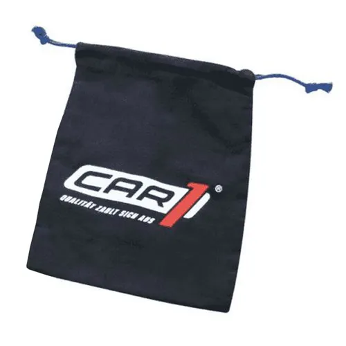Schraubenbeutel Radbolzensack Baumwollbeutel Car1 mit Kordel schwarz 15x20 cm