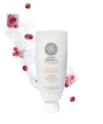 Natura Siberica Copenhagen Vitamin Hair Mask Frozen Berries 200 ml – Haarmaske mit Vitaminen & Beeren‑Extrakten | Stärkung, Glanz & Pflege für trockenes, strapaziertes Haar