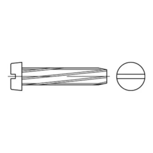 Gewindeschneidschraube DIN 7513 FormB Zylinder Schlitz BM 3x10 - 1000 Stück - Hochwertige Gewindeschneidschrauben für präzise Anwendungen. Ideal für den professionellen Einsatz in der Metallverarbeitung. Lieferung im praktischen 1000er-Pack.
