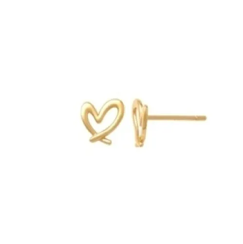 Xenox Ohrstecker Ohrringe Damen Fine Herz 585er Gelbgold XG14K4206G - Elegante Ohrstecker aus 14 Karat Gelbgold im Herzdesign. Ideal für jeden Anlass und perfekt als Geschenk für besondere Momente.