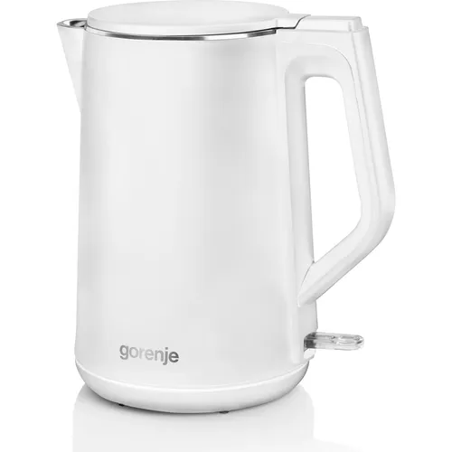 Gorenje K15DWW - Wasserkocher 1,5 L, 2200 W mit Strix-Technologie, sicherer Überhitzungsschutz und elegantes Design