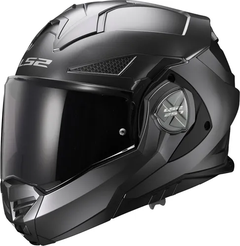 LS2 ADVANT X Klapphelm Motorrad, Mat Titanium, M - Motorradhelm aus Tri-Composite-Fasern für herausragende Leichtigkeit und Widerstandsfähigkeit. Ideal für Sicherheit und Komfort auf der Straße.