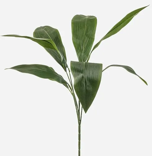 artplants.de Künstliche Schusterpalme ELSAWY auf Steckstab, grün, 80cm - Plastik Palme