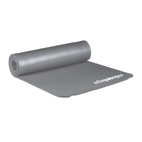 Yogamatte Fitnessmatte grau 900 g – abwischbar und rutschfest - Sportmatten für Yoga und Pilates, abwischbar und rutschfest für optimalen Halt während des Trainings.