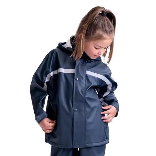 BMS Buddeljacke, Kinder Regenjacke marine Größe 104