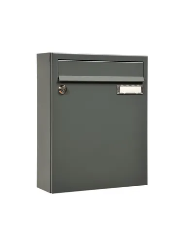 MEFA Sonate (133) Grau - Klassischer Briefkasten - Briefkasten in elegantem Grau, ideal für jedes Zuhause - robust und wetterfest.