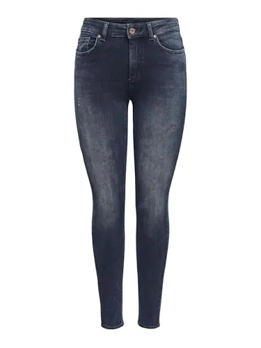 ONLY Female Skinny Jeans ONLBLUSH - Mittlere Taille für perfekten Sitz - Jeans in Skinny Fit mit 92% Baumwolle für hohen Tragekomfort, ideal für trendbewusste Frauen.