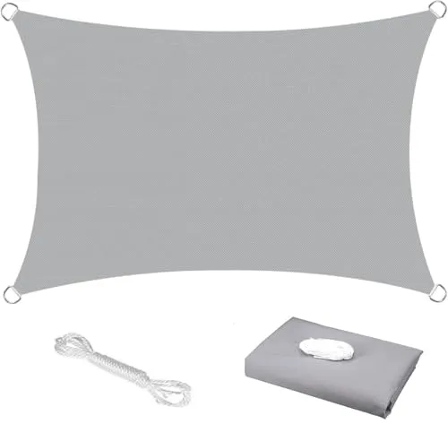KAHEIGN Sonnensegel Wasserdicht 2,5m x 3m Rechteckig Sonnenschutz Wetterschutz Segel, 98% UV-Schutz Atmungsaktiv Balkon Sonnensegel Leinwand 120gsm Sonnenschutz für Garten Balkon Terrasse