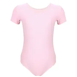 Aquarti Turnanzug Aquarti Mädchen Gymnastikanzug Kurzarm Ballett Trikot rosa 116