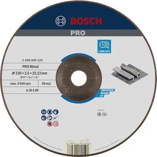 Bosch PRO Metal Trennscheibe, 230 x 2,5 x 22.23 mm, gekröpft, oSa