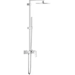 Grohe Euphoria Cube 230 Duschsystem 23147001 - Brausegarnituren mit Einhandmischer für Wandmontage, bietet perfekten Strahl mit GROHE DreamSpray und ist ideal für Durchlauferhitzer ab 18 kW/h.
