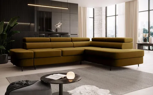 NEXT COLLECTION Ecksofa Priam L mit Schlaffunktion in gold von NEXT COLLECTION