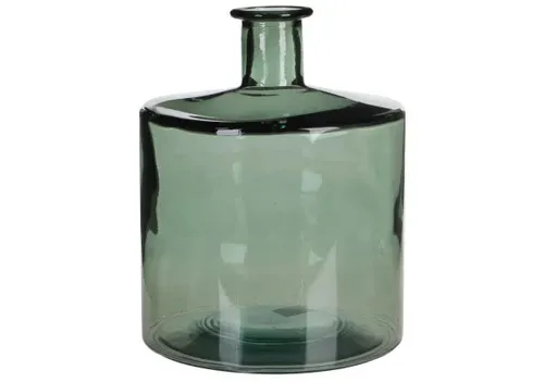 Mica Flasche Guan Glas grau 26 x 21 cm - Dekoflaschen – Stilvolle Glasflasche in elegantem Grau, ideal für die moderne Wohnraumgestaltung oder als besonderes Deko-Element.