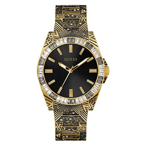 GUESS Herren Analog Quarz Uhr GW0496G2 in gold von GUESS