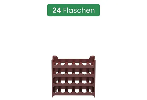 ARTECSIS Stapelbares Weinregal für 24 Flaschen in braun von ARTECSIS