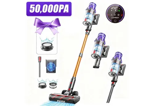 Laresar V7 Akku-Staubsauger mit 50000 PA Saugleistung - Handheld Staubsauger mit abnehmbarem Akku und hoher Saugleistung, ideal für eine gründliche Reinigung in jedem Raum.