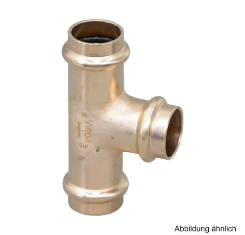 Viega Seapress T-Stück 28-28-28 mm - Hochwertiger Pressverbinder für Seewasseranwendungen, biegesteif und formstabil. Ideal für schnelle, saubere Installationen in anspruchsvollen Umgebungen wie Schiffen und technischen Anlagen.
