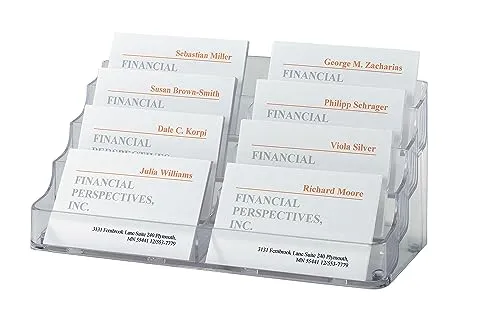 SIGEL VA138 Visitenkarten-Aufsteller / Visitenkartenhalter mit 8 Fächern für 560 Karten