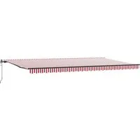 vidaXL Einziehbare Markise Rot und Weiß 600 × 350 cm - Moderne Markise mit Fernbedienung für einfachen Einsatz im Außenbereich. UV-beständiger Stoff schützt vor Sonnenstrahlen und sorgt für angenehmen Schatten. Ideal für Balkon oder Terrasse.
