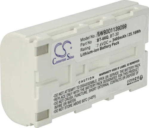 vhbw Akku Ersatz für Topcon BT-65Q, BT-66Q, BT-30, BT-62Q für Messgerät (3400 mAh, 7,4 V, Li-Ion)