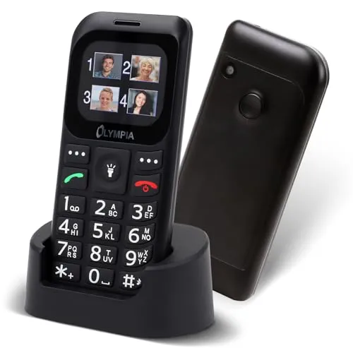 Olympia Mobiltelefon BELLA+ Großtasten schwarz – Einfach und Bedienerfreundlich
