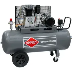 Airpress® Ölgeschmierter Druckluft-Kompressor 5,5 PS - Kompressoren für starke Leistung: 11 bar Druck, 200 l Kessel und mobil einsetzbar – ideal für Werkstätten und Bauprojekte.