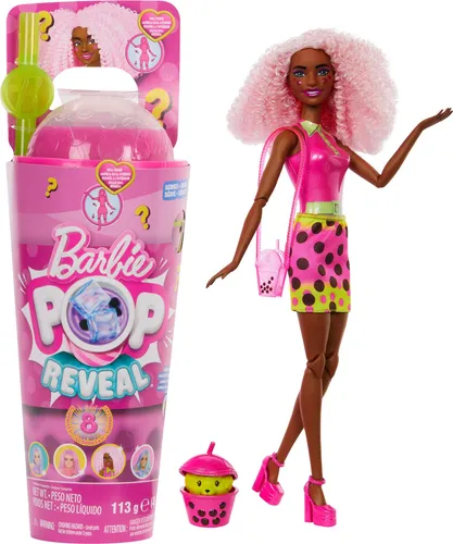 MATTEL Barbie Pop Rev Puppe Jagoda BubbleTea HTJ20 - Spielzeug für Kinder