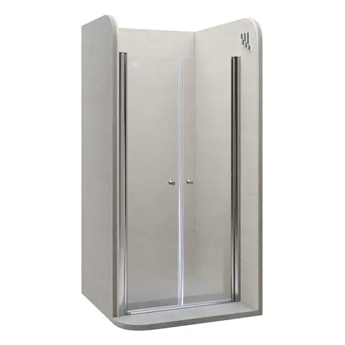 i-flair Duschtür 78cm - Verstellbereich 76-80cm - Hochwertige Duschtür aus 6mm Sicherheitsglas mit Nanobeschichtung, ideal für schiefe Wände. Exakte Positionierung und einfache Handhabung durch Hebe-Senkmechanik.