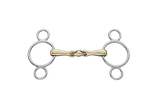 SPRENGER Trensengebiss KK ULTRA 3-Ring doppelt gebrochen 18mm - Vielseitiges Trensengebiss mit 3 Ringen und 4 Einschnallmöglichkeiten. Ideal für Springreiter, fördert die Kontrolle und verbessert die Anlehnung durch anatomisch angepasstes Mundstück. Ringdurchmesser 70 mm, aus hochwertigem Sensogan.