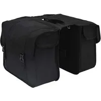 vidaXL Doppelte Fahrradtasche 48 L Schwarz - Fahrradtaschen mit 48 L Stauraum, ideal für Radfahrer, die viel transportieren müssen. Wasserabweisend und langlebig, perfekt für Abenteuer und entspannte Fahrten.