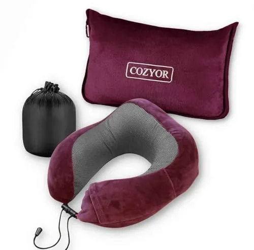 Reiseset 2-teilig: Nackenkissen + Reisekissen & Reisedecke 2 in 1 mit Hülle - ultraleicht & kompakt mit Rucksack-Clip und Kofferbefestigung, warme Flugzeugdecke 170x100 cm, für Damen, Herren & Kinder