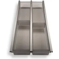 SOTECH Cuisio Besteckeinsatz 300 mm – Transluzent Graphitgrau - Eleganter Besteckeinsatz für Schubkästen, flexibel anpassbar und mit hochwertigem Materialmix für optimale Organisation und Platznutzung.