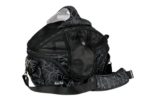 Karlie Shopper de Luxe - Praktische Hundebox in Schwarz - Hundebox mit Kissen, Sommer- und Winterseite, stabiler Netzdeckel und zwei Utensilien-Taschen – ideal für Reisen und unterwegs mit Ihrem Hund.