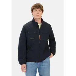 camel active Blouson mit Stehkragen Langarm Rundhals Markenlogo blau L (50)