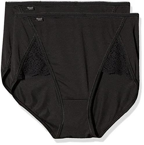 Sloggi Damen sloggi Pure Sense Luxe Maxi C2P, BLACK, 46 von sloggi