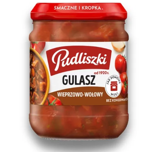Gulasch aus Schweine- und Rindfleisch 500g Pudliszki 13,67 EUR/kg