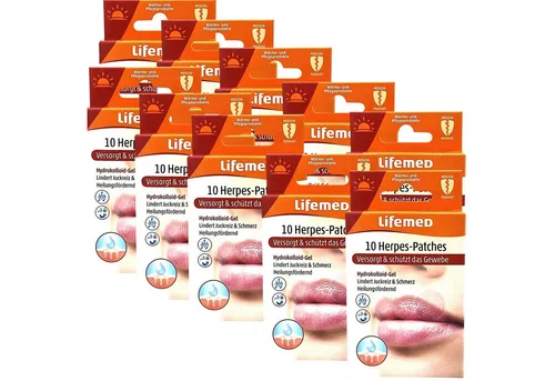 LifeMed Wundpflaster 10x Herpes Pads transparent - Praktische Wundpflaster für diskrete Abdeckung, ideal für den täglichen Einsatz. Schützen Sie empfindliche Hautstellen mit geprüfter Qualität und einfacher Anwendung. Perfekt für unterwegs! 10 Stück im Packung enthalten.