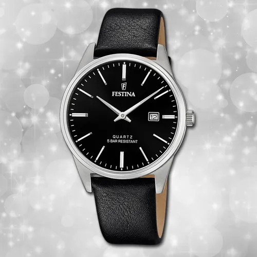 Festina Klassik F20512/4 Herren Armbanduhr Elegant in Schwarz