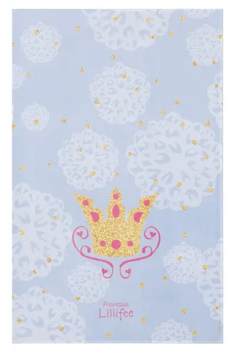 Xxxl Kinderteppich Prinzessin Lillifee - Blau, Pink, Hellblau, 80x150 cm - Teppiche für Kinderzimmer, rutschfest und Oeko-Tex® zertifiziert, ideal für ein märchenhaftes Ambiente mit Prinzessin Lillifee Motiv.