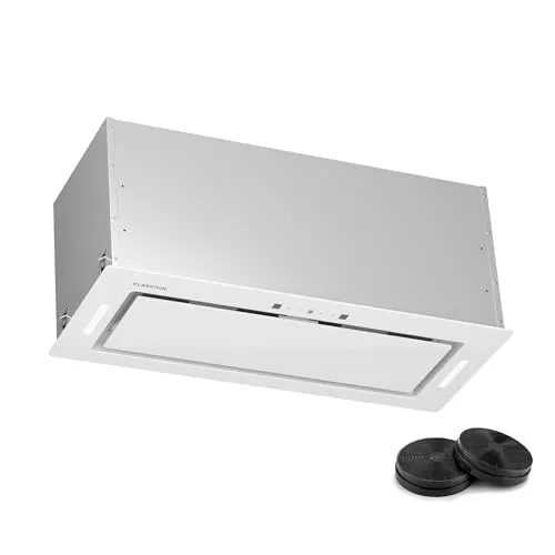 Klarstein Dunstabzugshaube - Effiziente Abluft-/Umluftlösung - Dunstabzugshaube mit 466 m³/h Luftstrom, leise im Betrieb und mit elegantem, unsichtbarem Design für jede Küche. Inklusive LED-Beleuchtung und einfachem Filterwechsel.