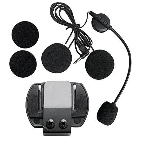 QSPORTPEAK V6/V4 Zubehör Mikrofone Kopfhörer und Cliphalterung, für V6/V4 Motorradhelm Bluetooth Headset Intercom