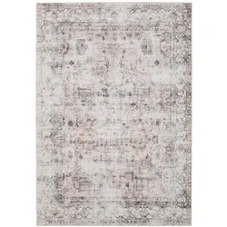 benuta Basic Waschbarer Teppich George - Creme/Taupe 240x340 cm - Teppich für Wohnzimmer und Schlafzimmer, pflegeleicht und bei 30° waschbar – ideal für Haushalte mit Kindern und Haustieren.