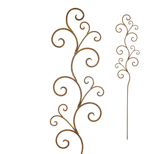 Rankhilfe Floral Rankstab Rankgerüst aus Metall mit Edelrost 160 cm hoch