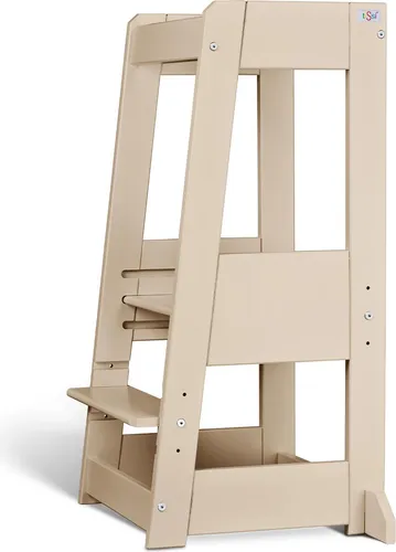 tiSsi® Entdeckerturm/Lernturm Felix – Mitwachsend aus massivem Buchenholz Cashmere