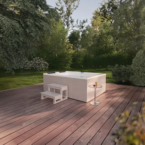 Home Deluxe Outdoor Whirlpool Nimbus Pure – 2 Personen mit 18 Massagedüsen