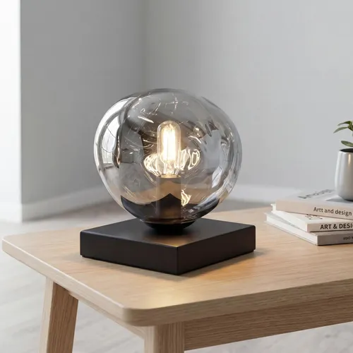 Licht-Erlebnisse Tischleuchte CLONLINA – Modernes Design in Schwarz und Silber